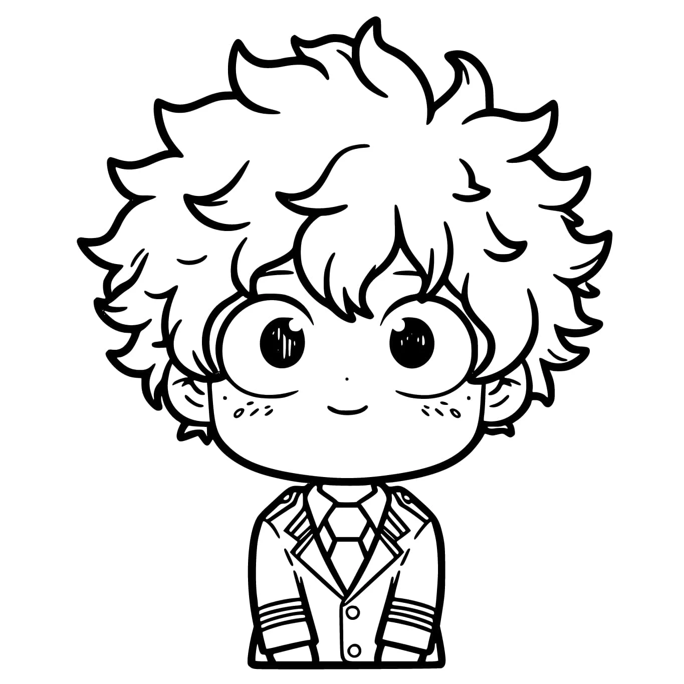 Izuku Midoriya boyama sayfası #27 – eğlenceli öğrenme deneyimi, okul öncesi