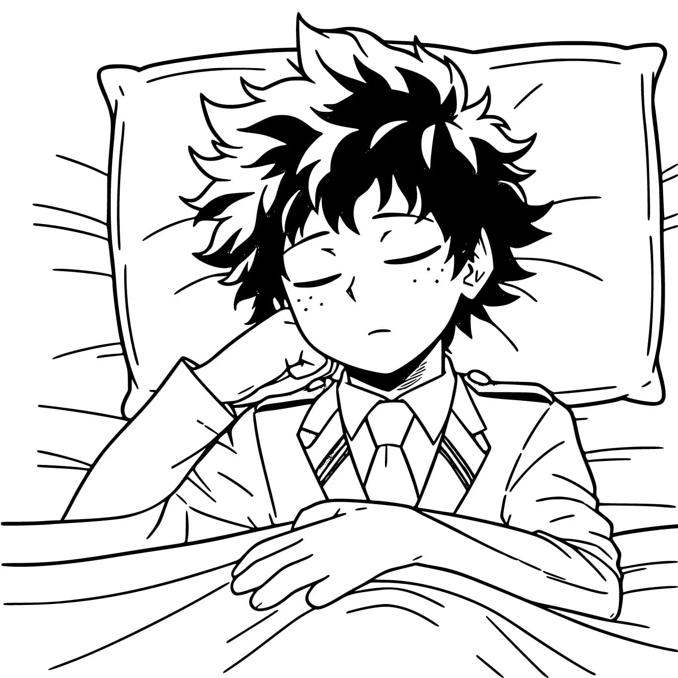 Izuku Midoriya boyama sayfası #33 – yaratıcılığı geliştirir, keyifli zaman