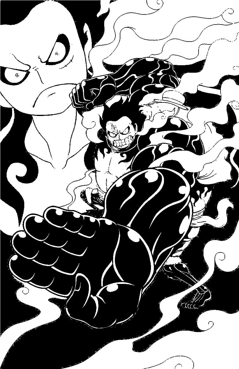 Luffy boyama sayfası #38 – A4 baskıya uygun, ücretsiz yazdır
