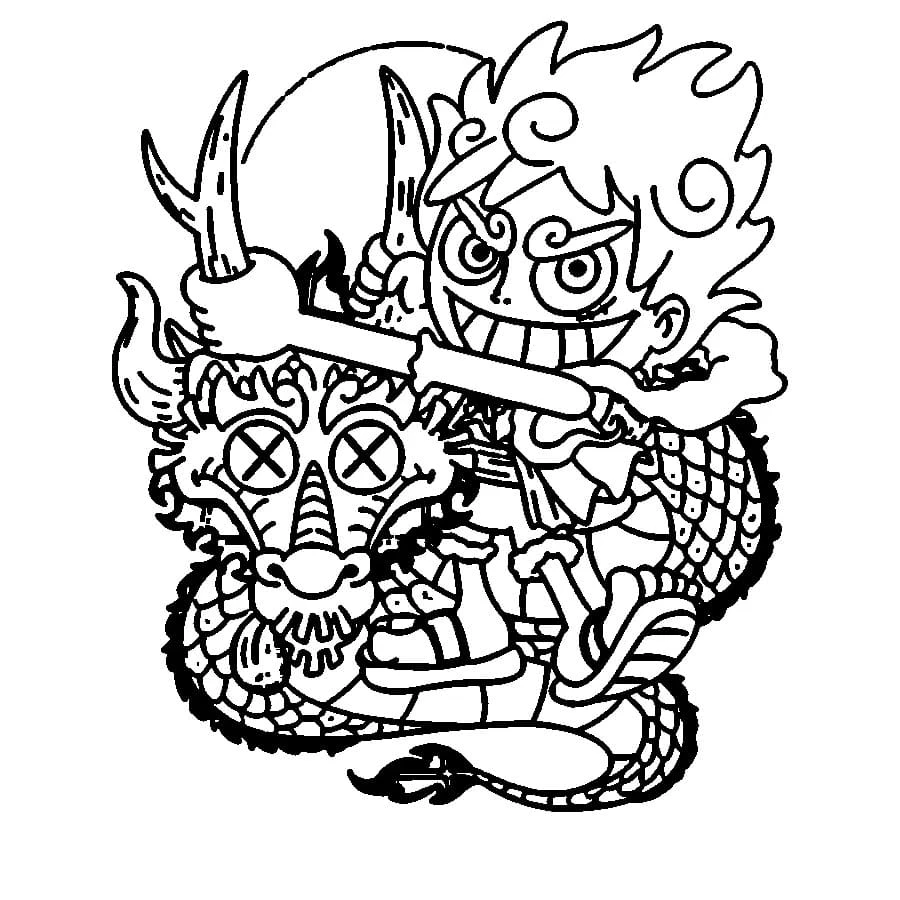 Luffy boyama sayfası #46 – PDF indir, sevimli karakter