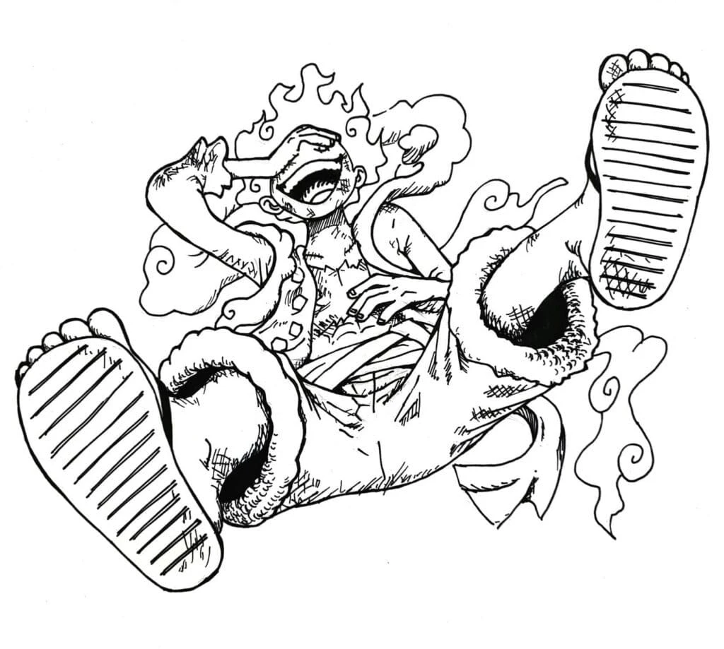 Luffy boyama sayfası #51 – okul öncesi, evde etkinlik