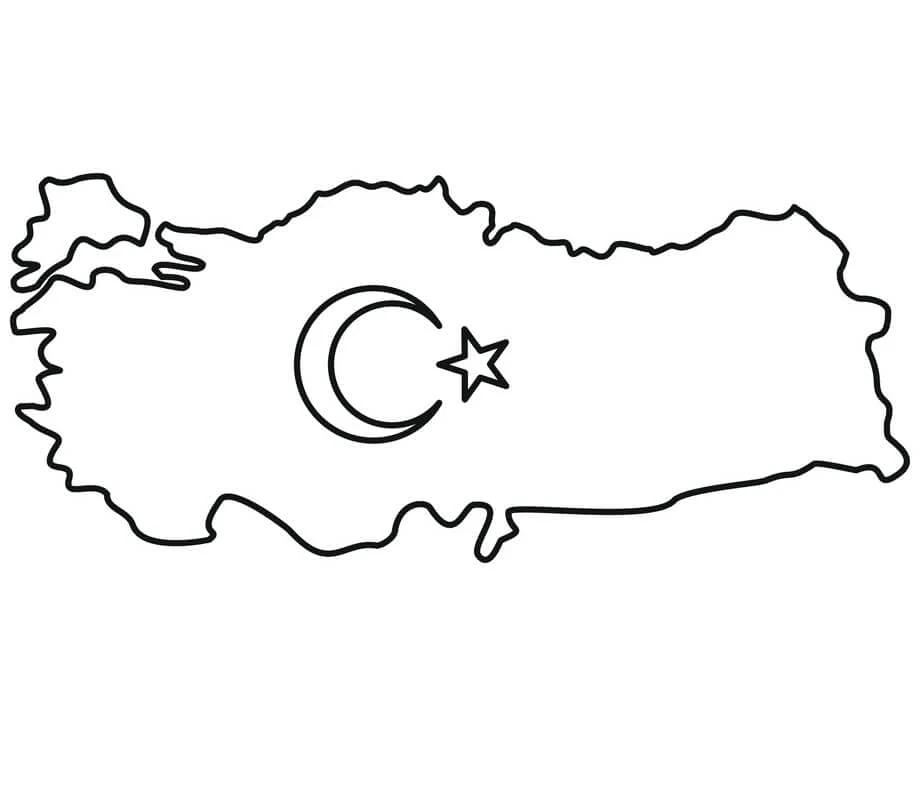Türkiye boyama sayfası – yaratıcılık, eğlenceli etkinlik