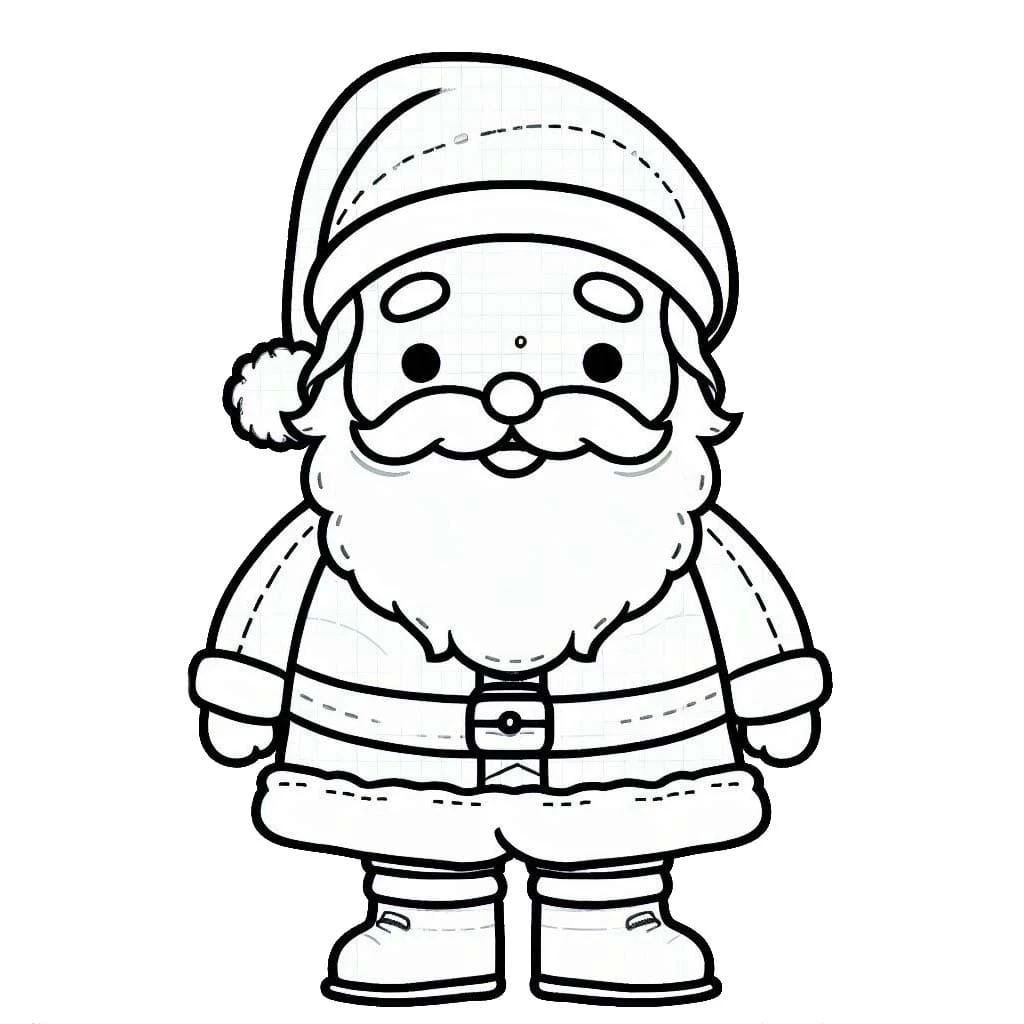 Noel Baba boyama sayfası #19 – eğlenceli etkinlik, el becerilerini geliştirir