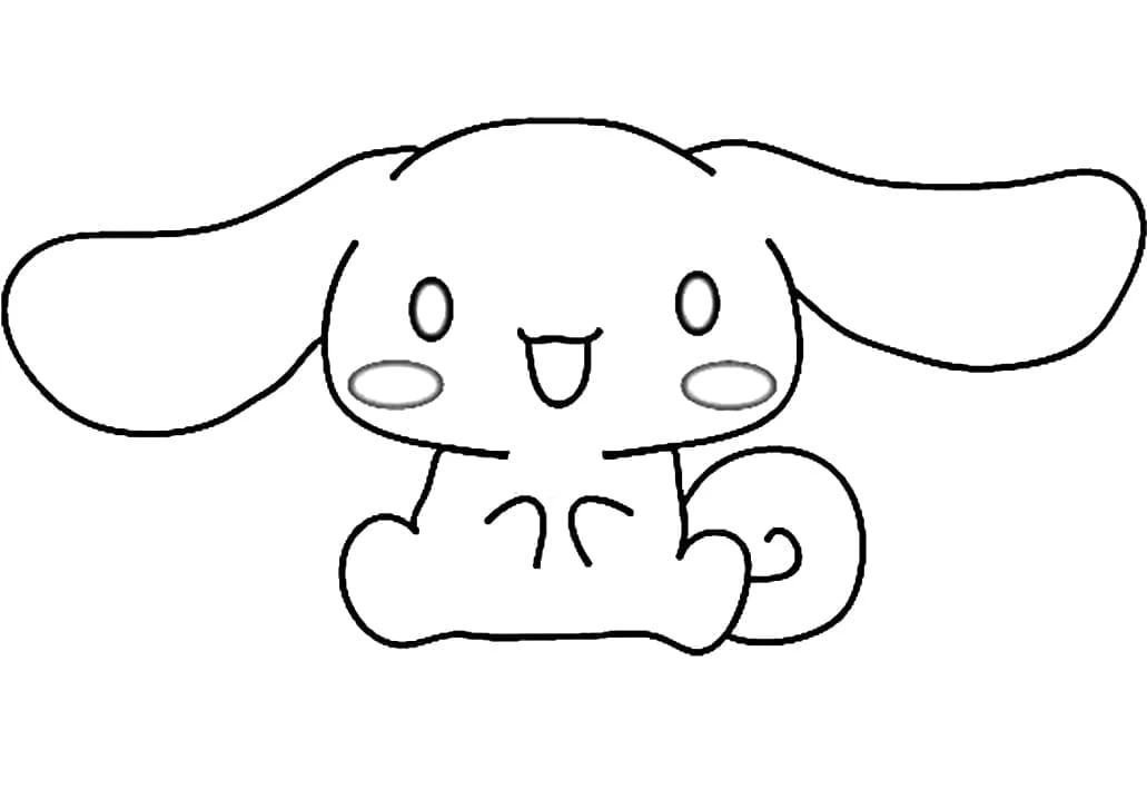 Cinnamoroll boyama sayfası – çocuklar için, çizgi film temalı