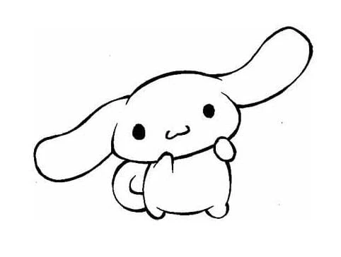 Cinnamoroll boyama sayfası – çocuk aktivitesi, PDF indir