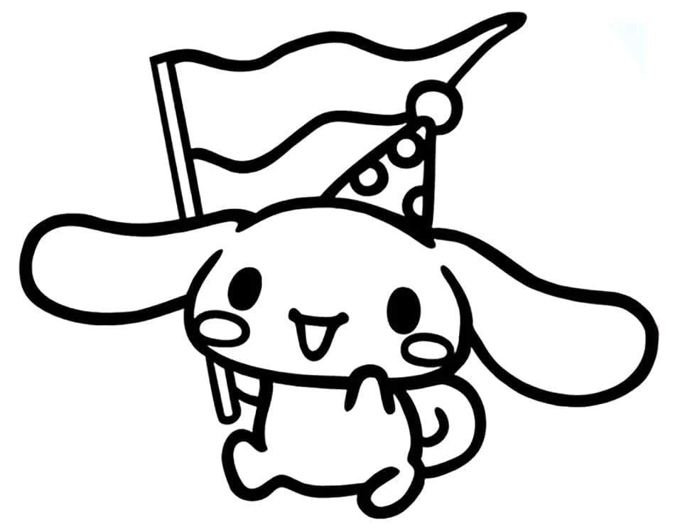 Cinnamoroll boyama sayfası – yaratıcılık, eğlenceli etkinlik