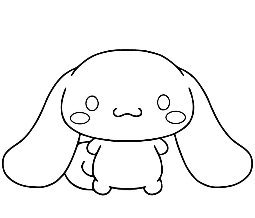Cinnamoroll boyama sayfası – sevimli karakter, sanatsal çalışma