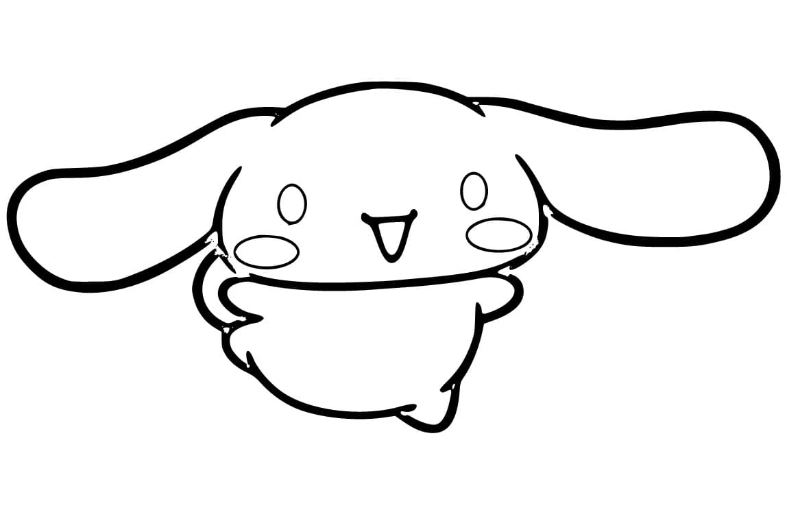 Cinnamoroll boyama sayfası – el becerilerini geliştirir, boyama çalışması