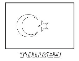 Türk Bayrağı boyama sayfası – kolay boyama, eğitici aktivite
