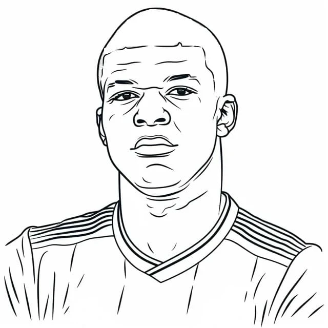 Mbappe boyama sayfası – yaratıcılık, eğlenceli etkinlik