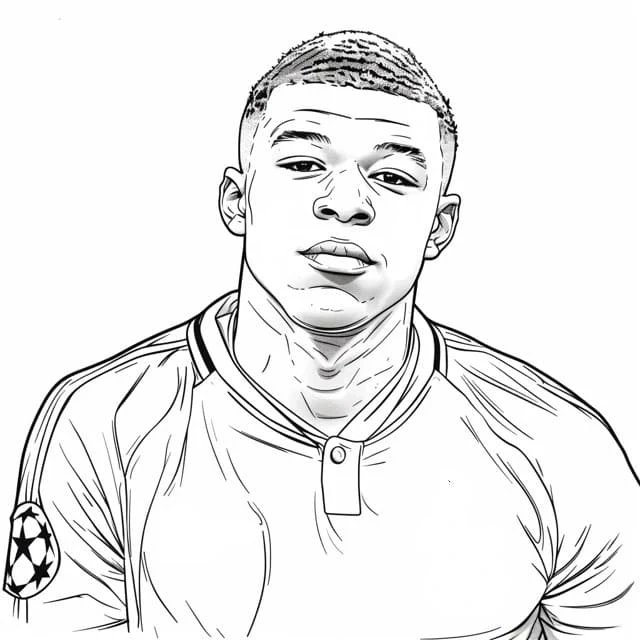 Mbappe boyama sayfası – ücretsiz yazdır, boyama etkinliği