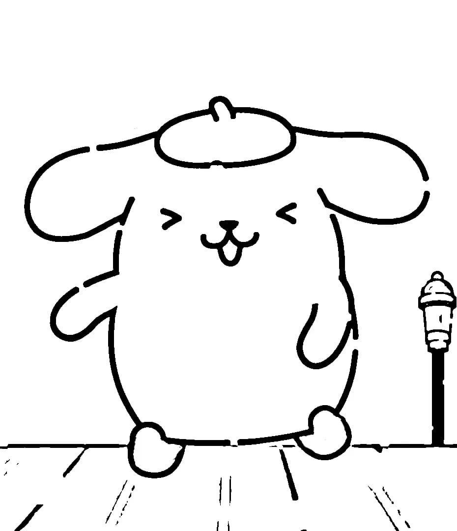Pompompurin boyama sayfası – yaratıcılığı geliştirir, keyifli zaman