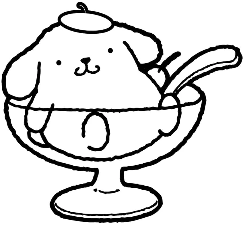 Pompompurin boyama sayfası – boyama etkinliği, çocuk aktivitesi