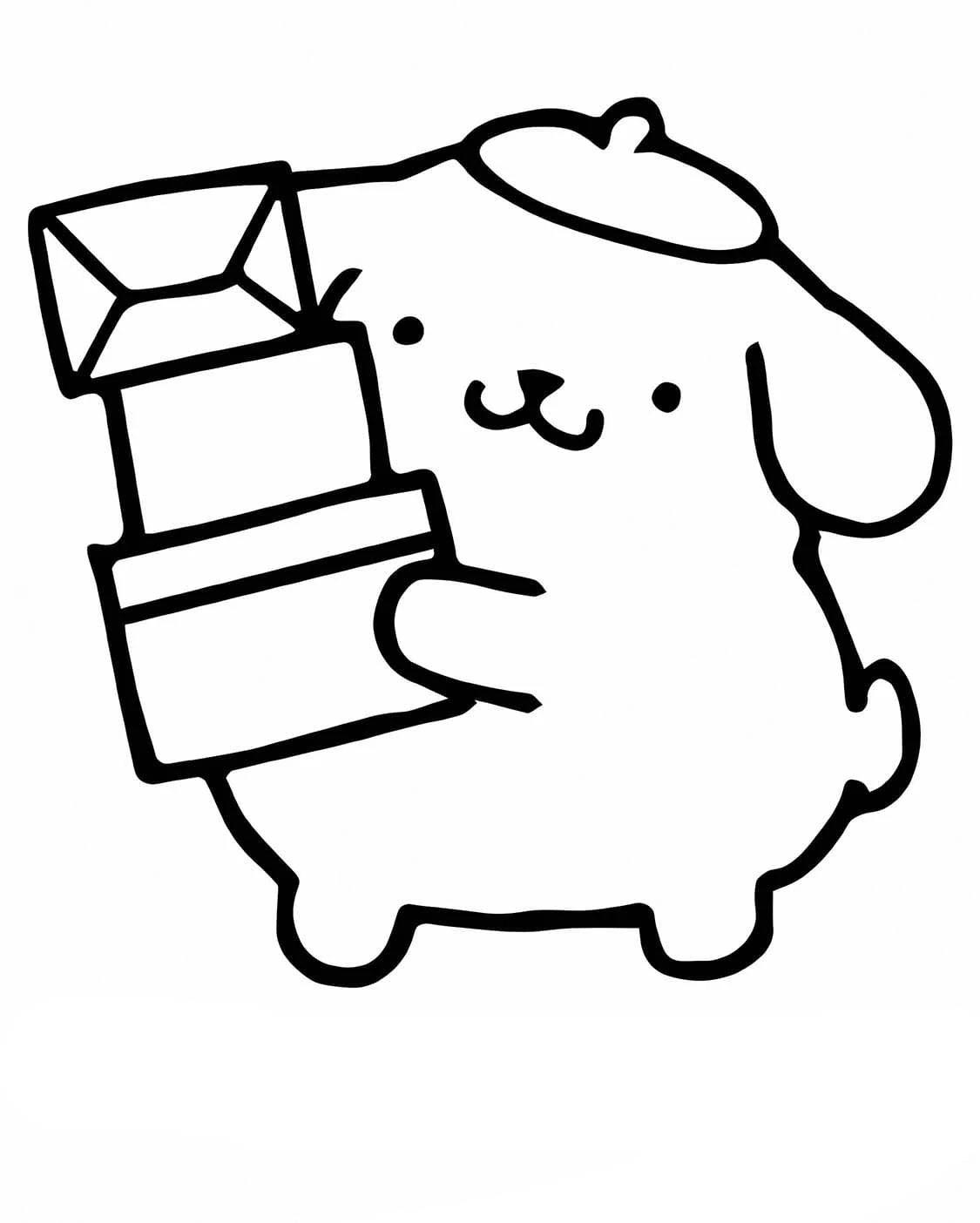 Pompompurin boyama sayfası – eğitici aktivite, yaratıcılık
