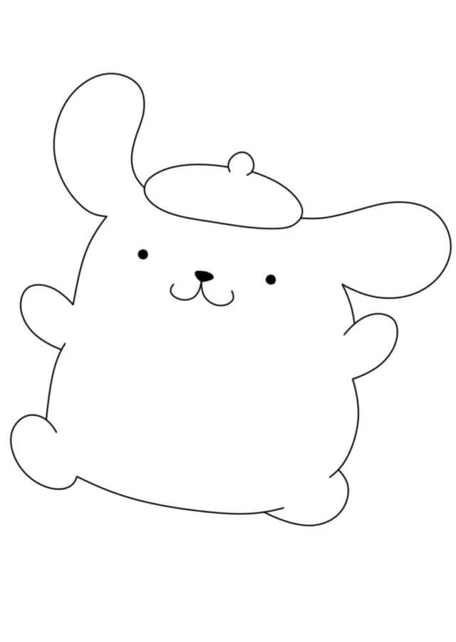 Pompompurin boyama sayfası – el becerilerini geliştirir, boyama çalışması