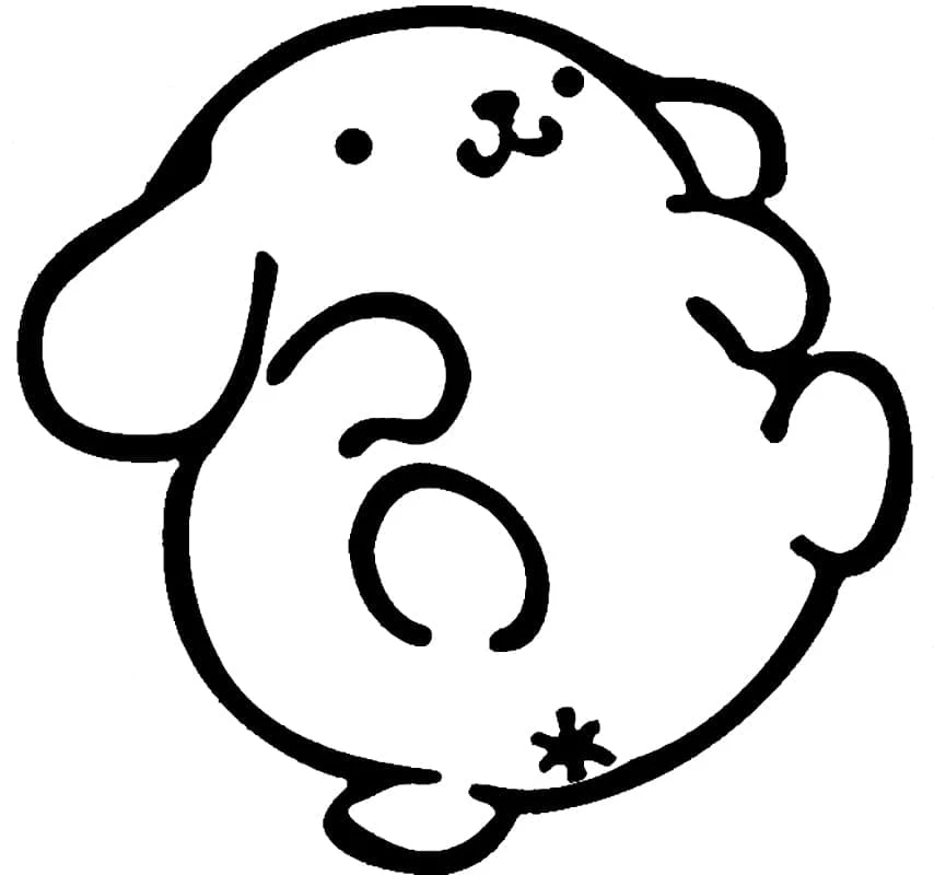 Pompompurin boyama sayfası – yaratıcılık, eğlenceli etkinlik