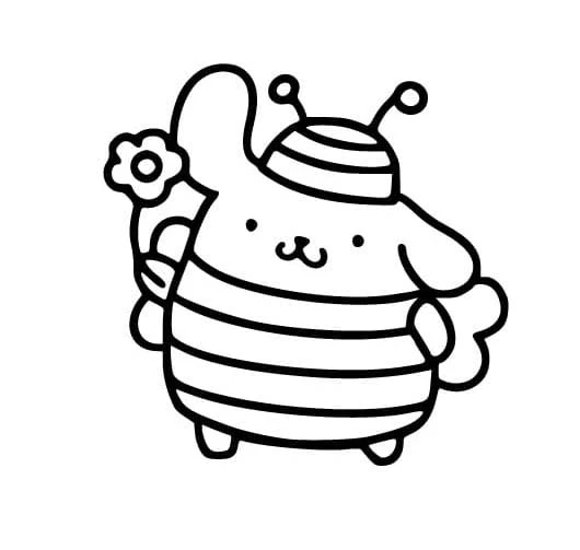 Pompompurin boyama sayfası – kolay boyama, eğitici aktivite