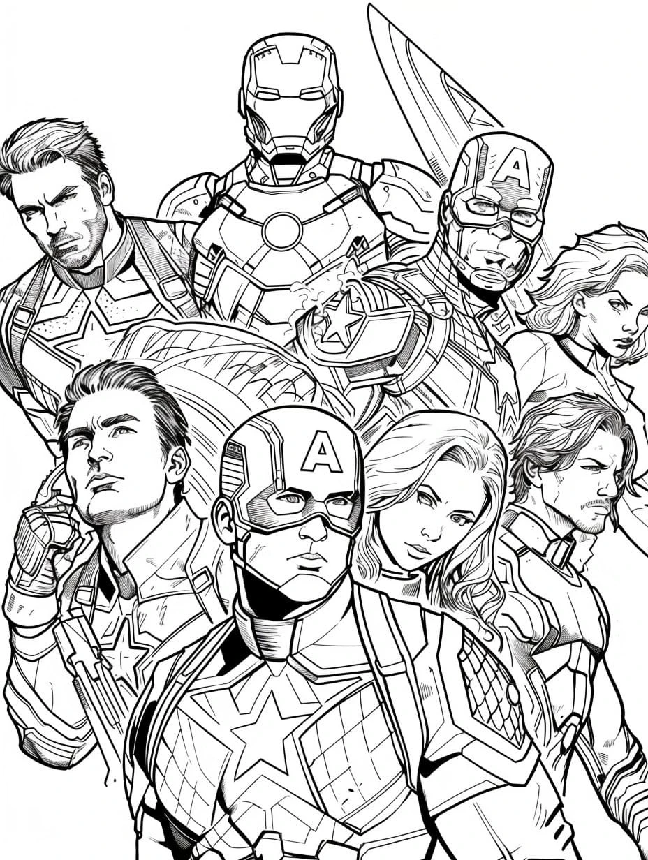 Marvel boyama sayfası – eğitici aktivite, yaratıcılık
