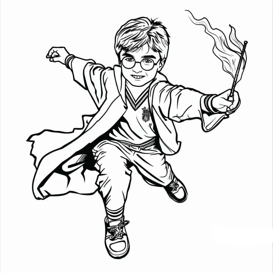 Harry Potter boyama sayfası – el becerilerini geliştirir, boyama çalışması