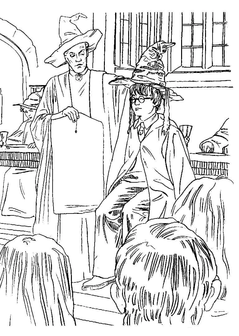 Harry Potter boyama sayfası – PDF indir, sevimli karakter