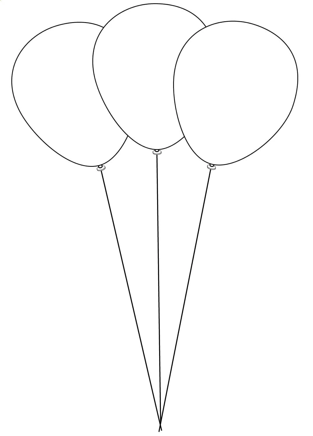 Balon boyama sayfası – eğitici aktivite, yaratıcılık