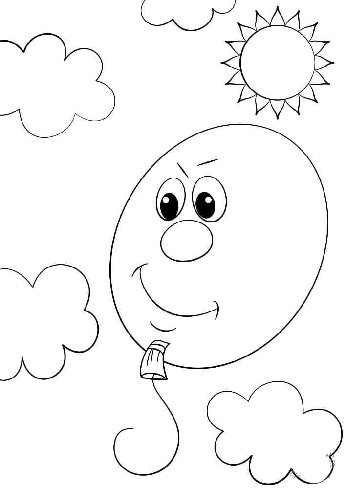 Balon boyama sayfası – evde etkinlik, ücretsiz yazdır