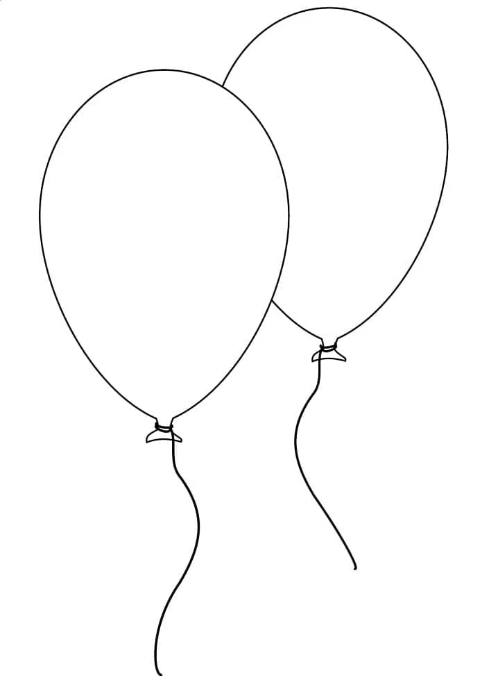 Balon boyama sayfası – yaratıcılık, eğlenceli etkinlik