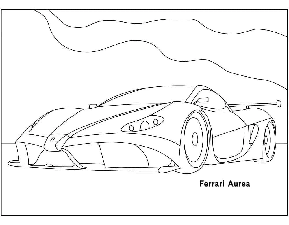 Ferrari boyama sayfası – boyama etkinliği, çocuk aktivitesi