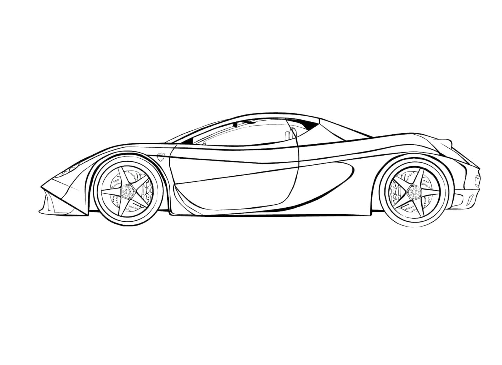 Ferrari boyama sayfası – keyifli zaman, renkli çizimler