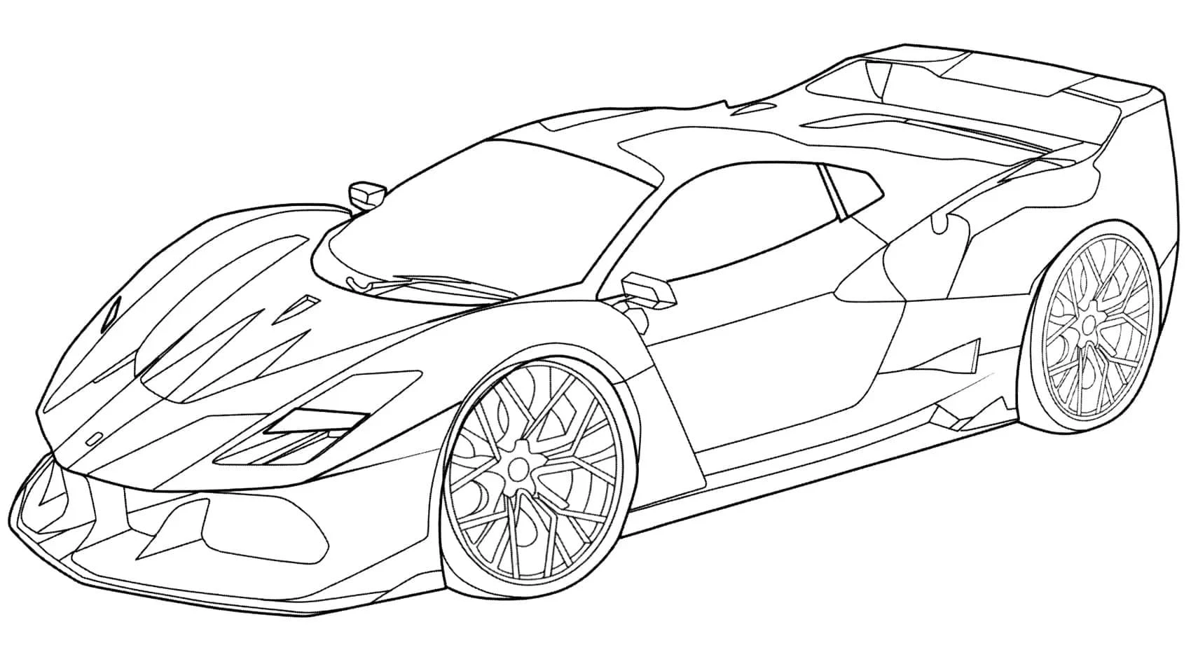 Ferrari boyama sayfası – yaratıcılık, eğlenceli etkinlik