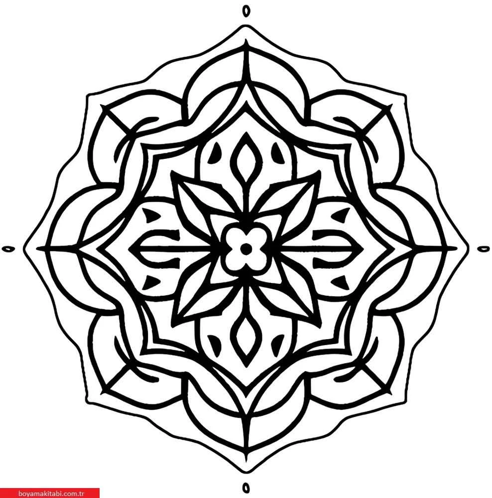 Mandala boyama sayfası – yaratıcılık, eğlenceli etkinlik
