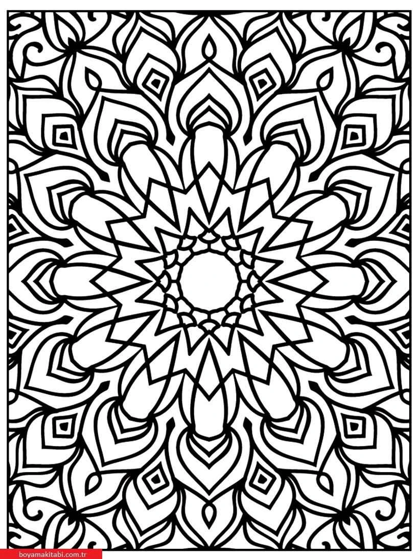 Mandala boyama sayfası – eğitici aktivite, yaratıcılık