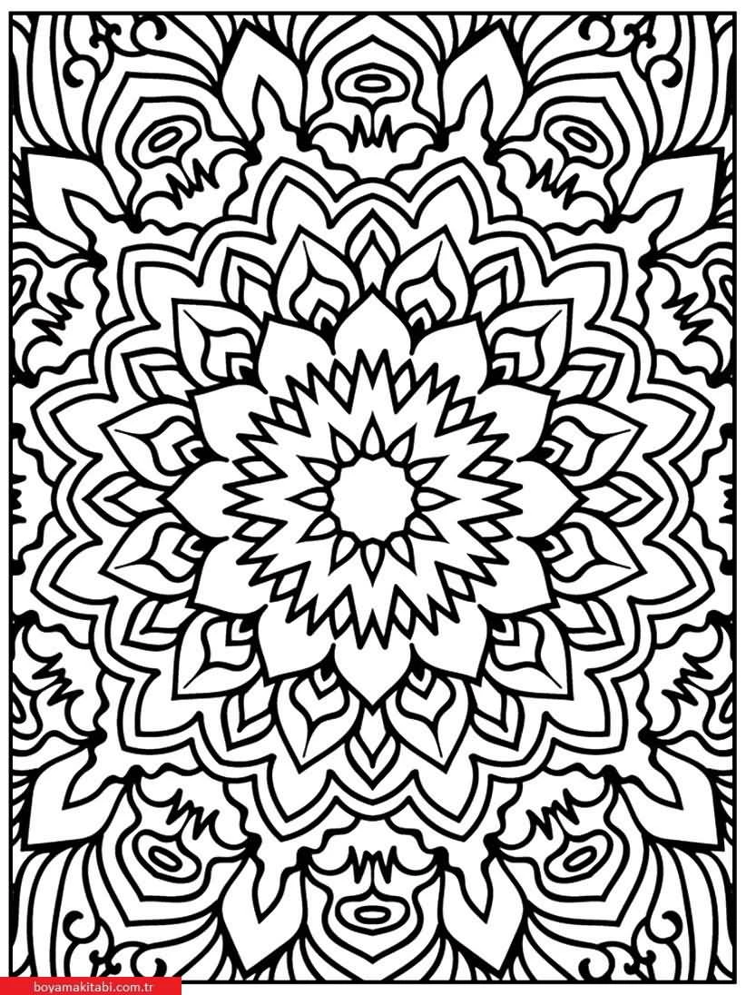 Mandala boyama sayfası – yaratıcılığı geliştirir, keyifli zaman