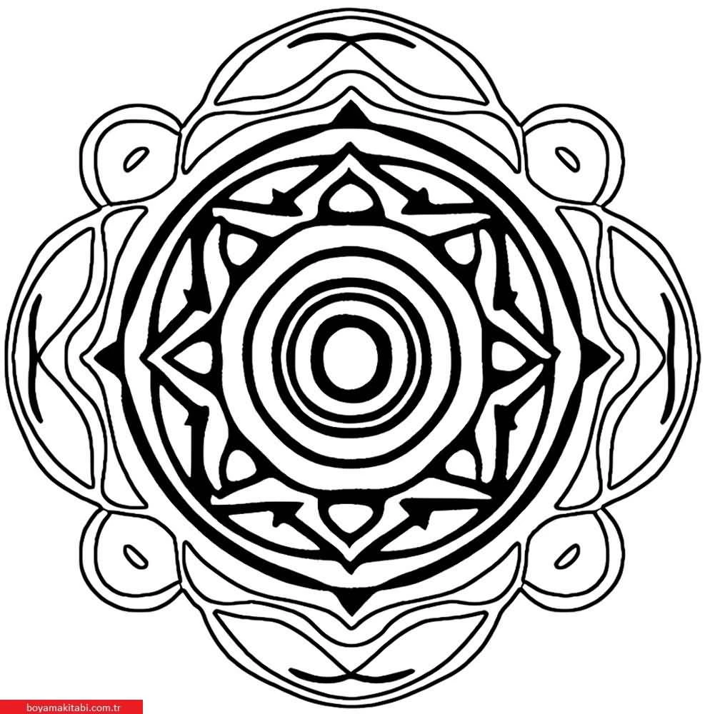 Mandala boyama sayfası – yaratıcılık, eğlenceli etkinlik