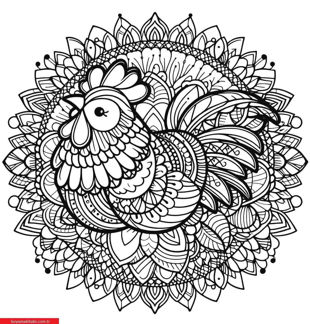 Mandala Hayvanlar Boyama