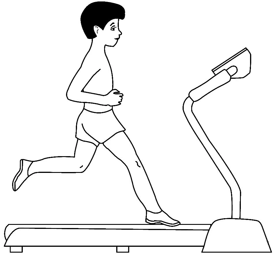 Fitness boyama sayfası – ücretsiz yazdır, boyama etkinliği