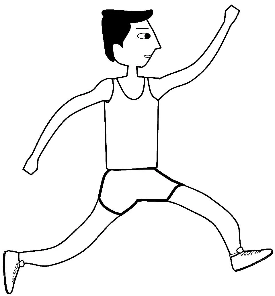 Fitness boyama sayfası – çocuklar için, çizgi film temalı