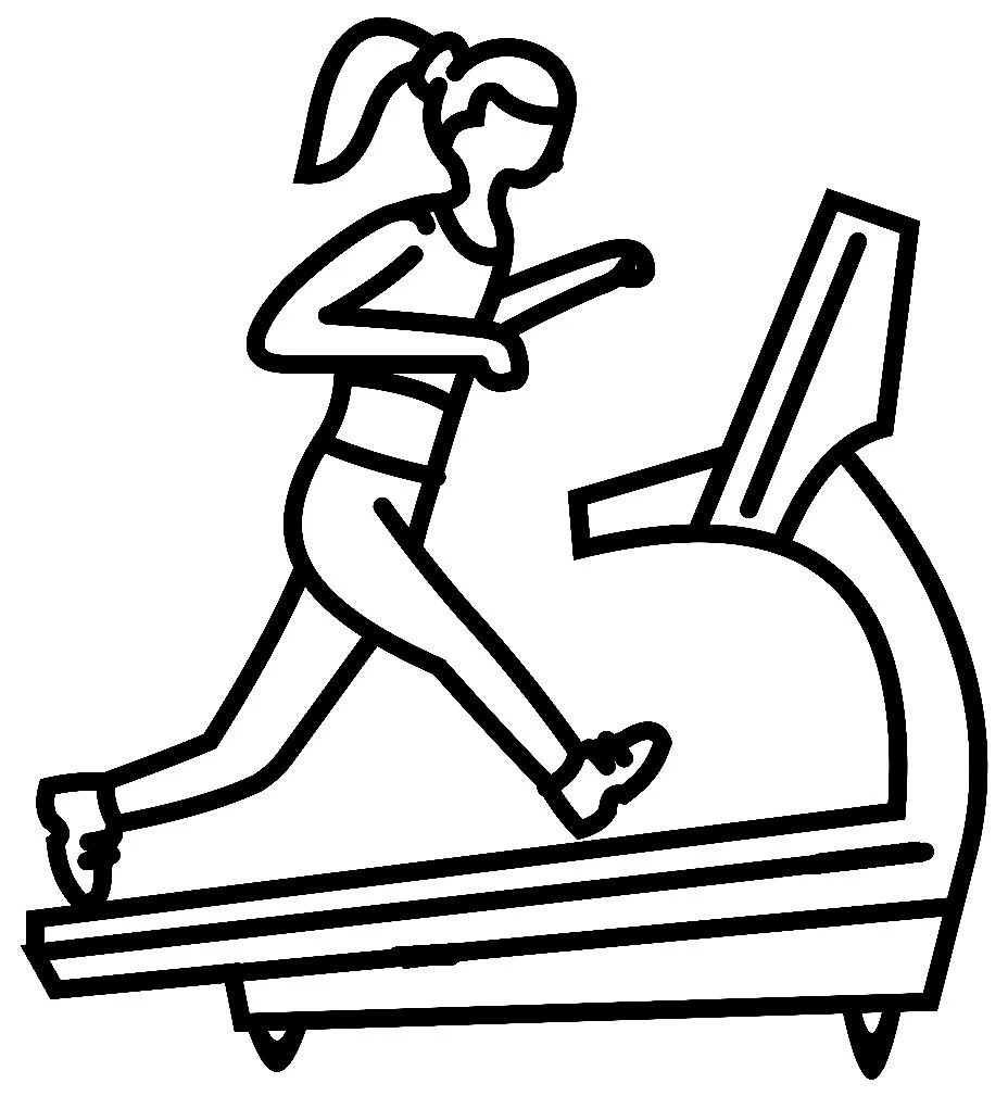 Fitness boyama sayfası – boyama etkinliği, çocuk aktivitesi