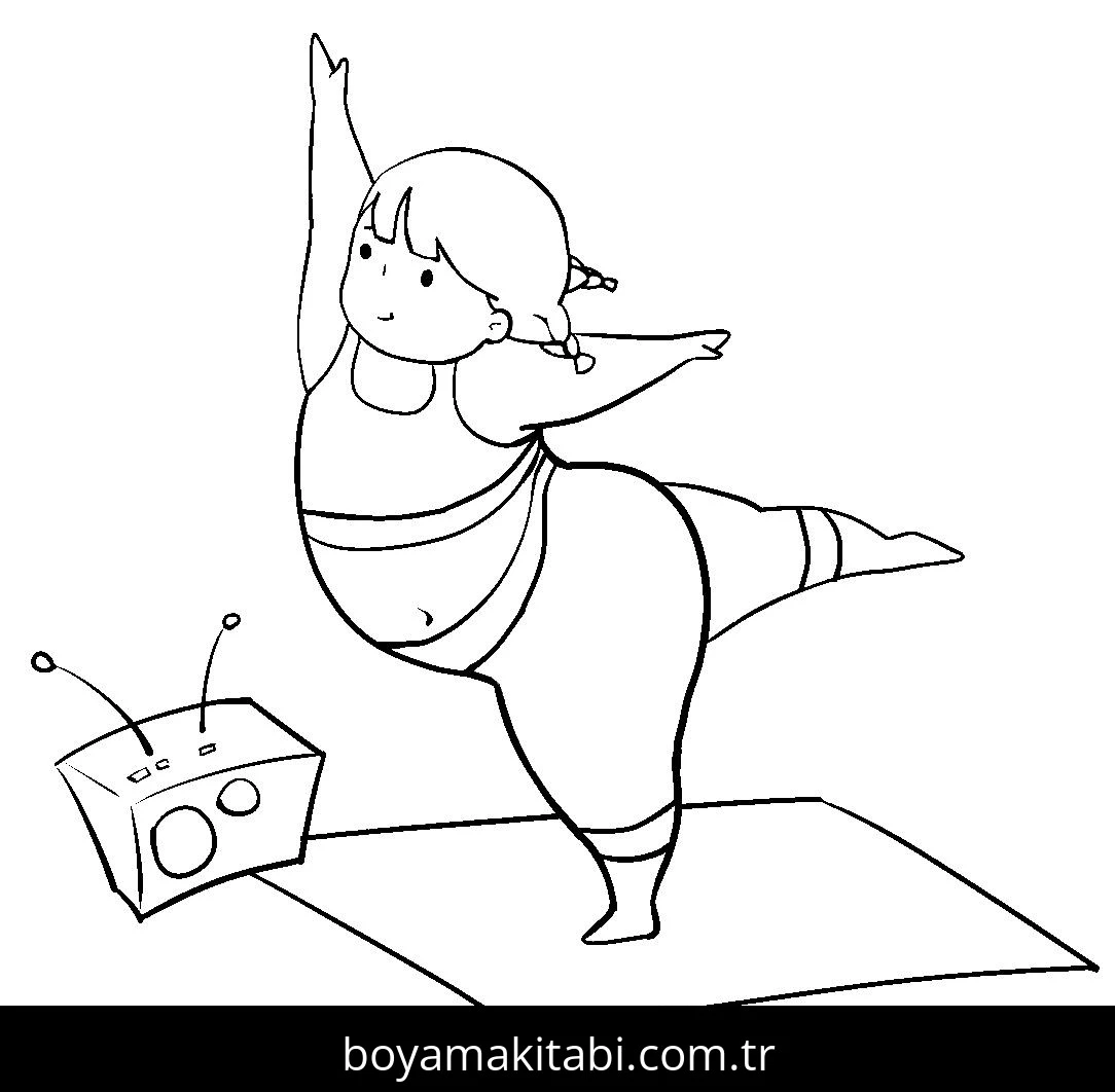 Yoga boyama sayfası #20 – boyama çalışması, sınıf etkinliği
