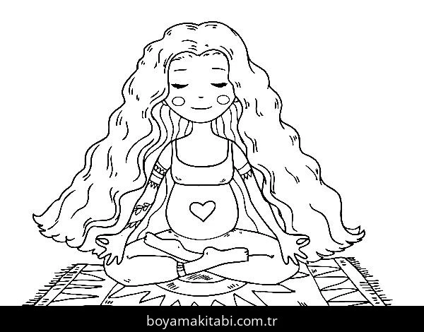 Yoga boyama sayfası #33 – ekran süresine alternatif, çocuklarla kaliteli zaman