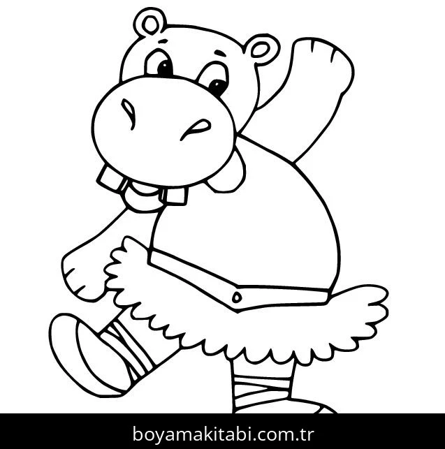 Dans boyama sayfası – el becerilerini geliştirir, boyama çalışması
