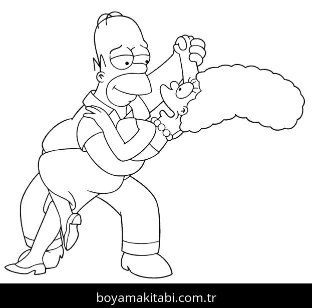 Dans boyama sayfası – keyifli zaman, renkli çizimler