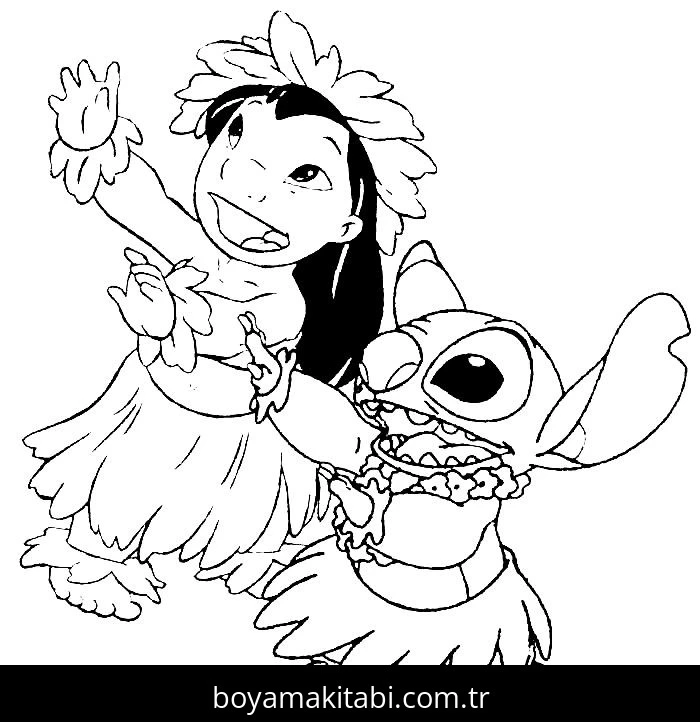 Dans boyama sayfası – basit çizim, kolay boyama