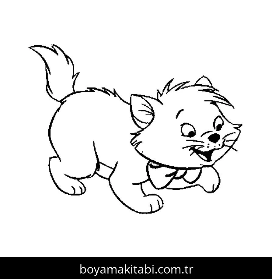 Yavru Kedi boyama sayfası – sanatsal çalışma, çocuklar için