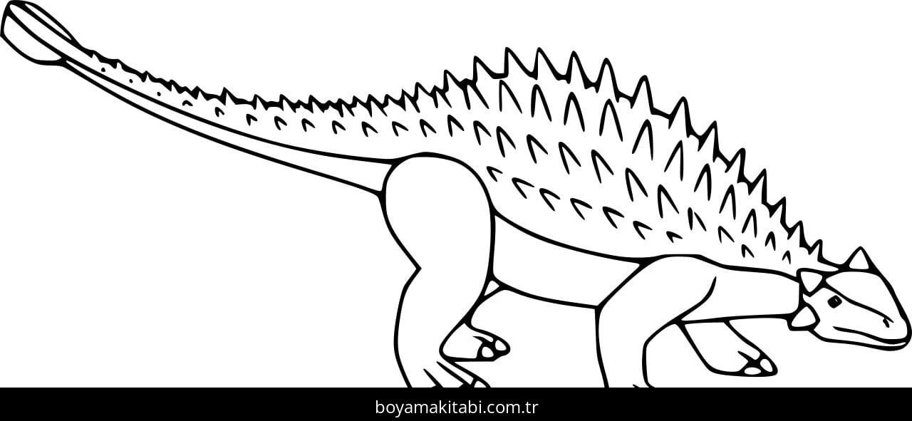 Ankylosaurus Dinazor boyama sayfası – evde etkinlik, ücretsiz yazdır