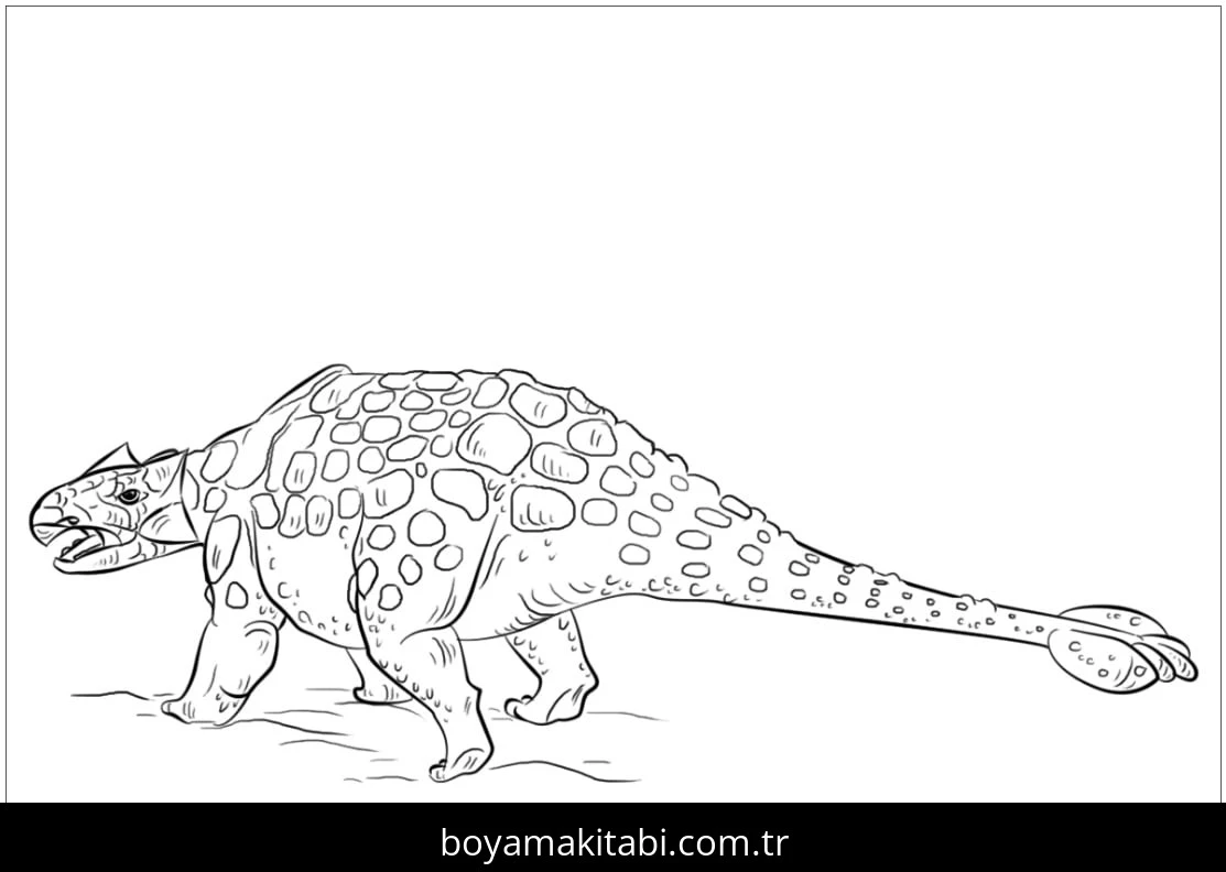 Ankylosaurus Dinazor boyama sayfası – yaratıcılık, eğlenceli etkinlik