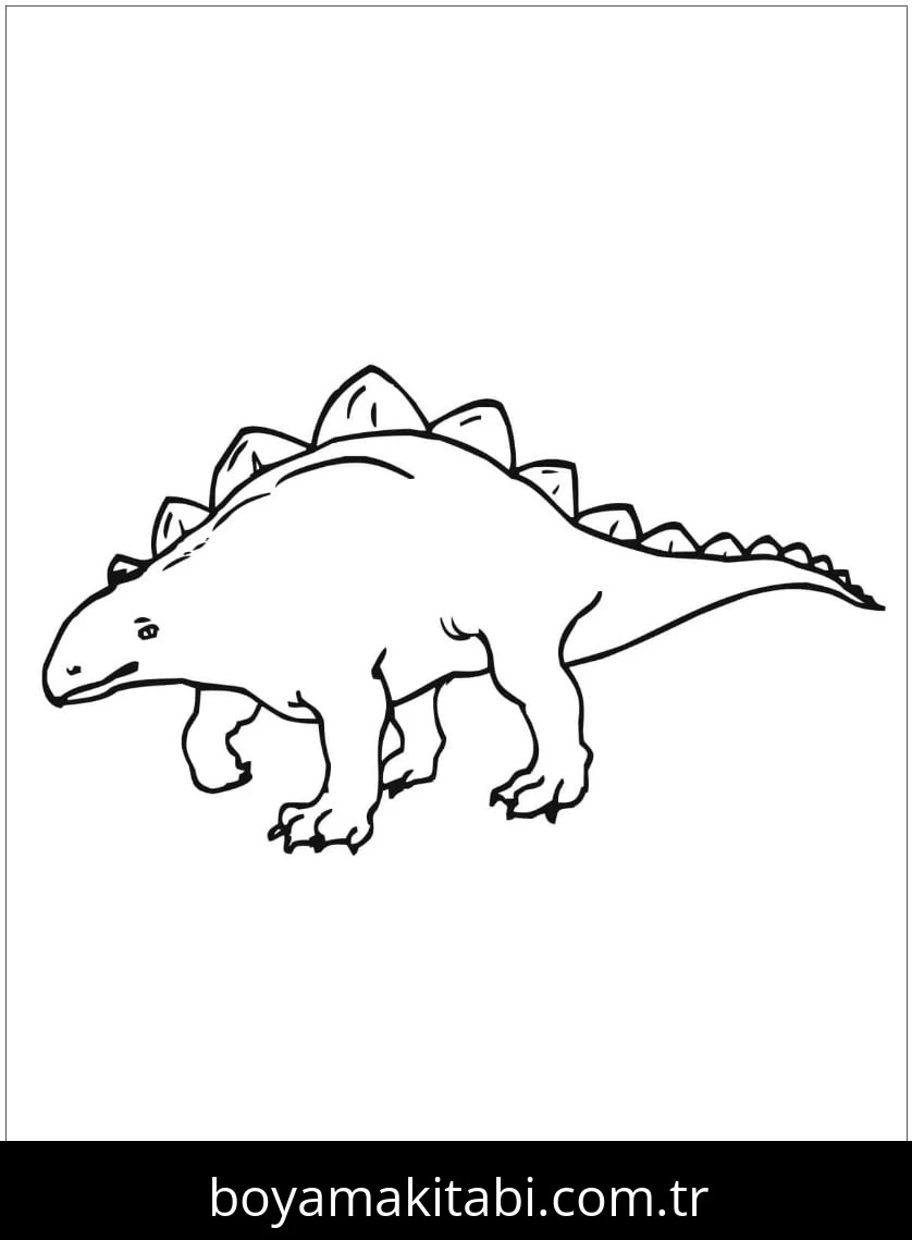 Ankylosaurus Dinazor boyama sayfası – renkli çizimler, okul öncesi