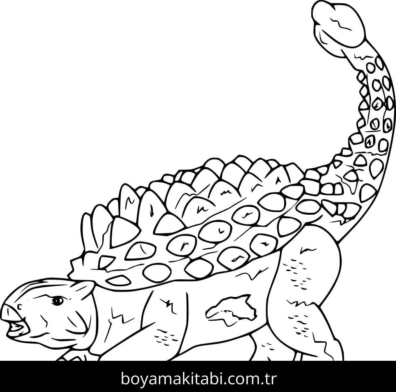 Ankylosaurus Dinazor boyama sayfası – evde etkinlik, ücretsiz yazdır