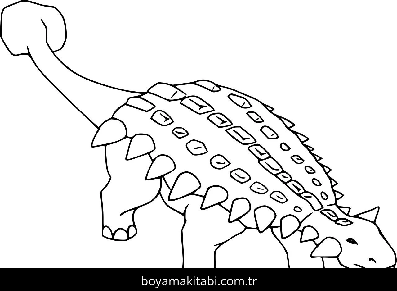 Ankylosaurus Dinazor boyama sayfası – boyama çalışması, yaratıcılığı geliştirir