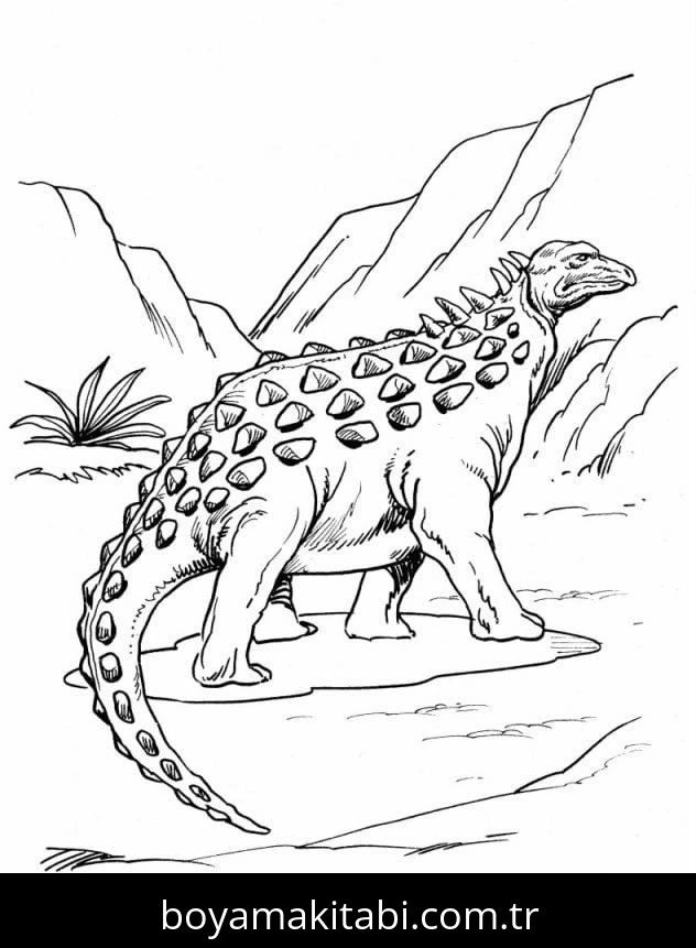 Ankylosaurus Dinazor boyama sayfası – ücretsiz yazdır, boyama etkinliği